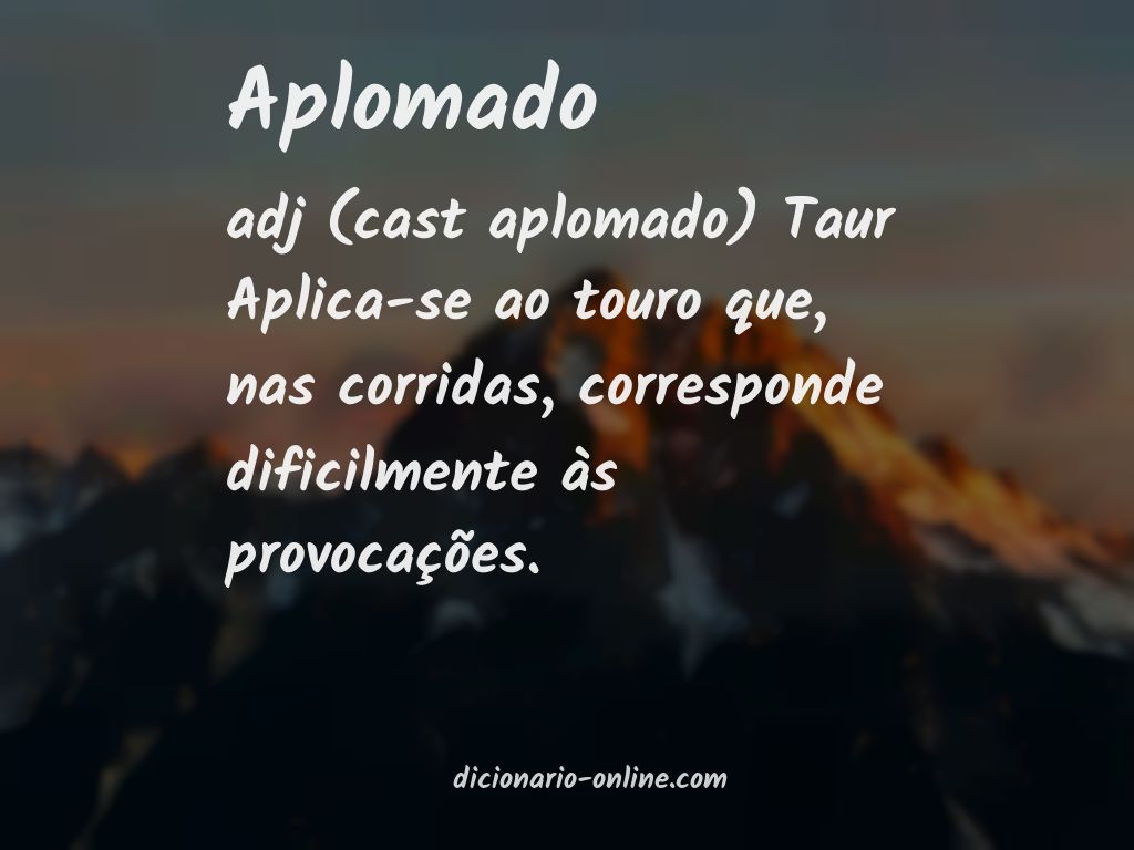 Significado de aplomado