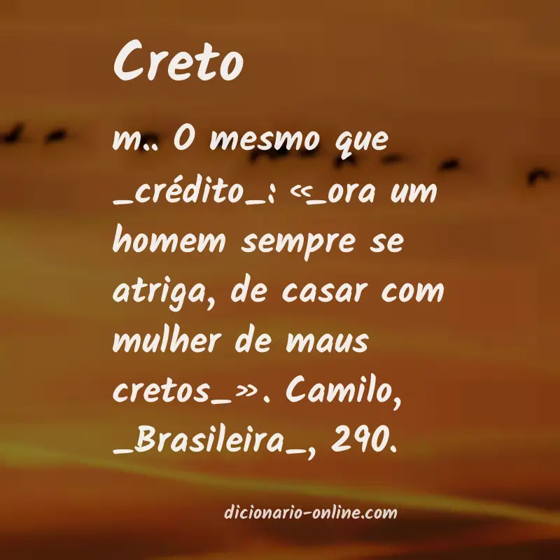 Significado de creto