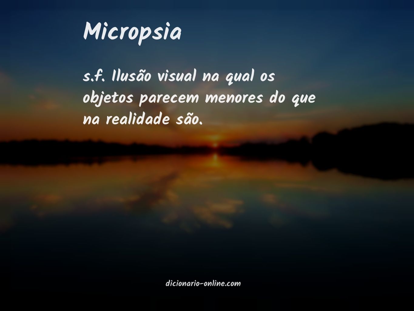 Significado de micropsia