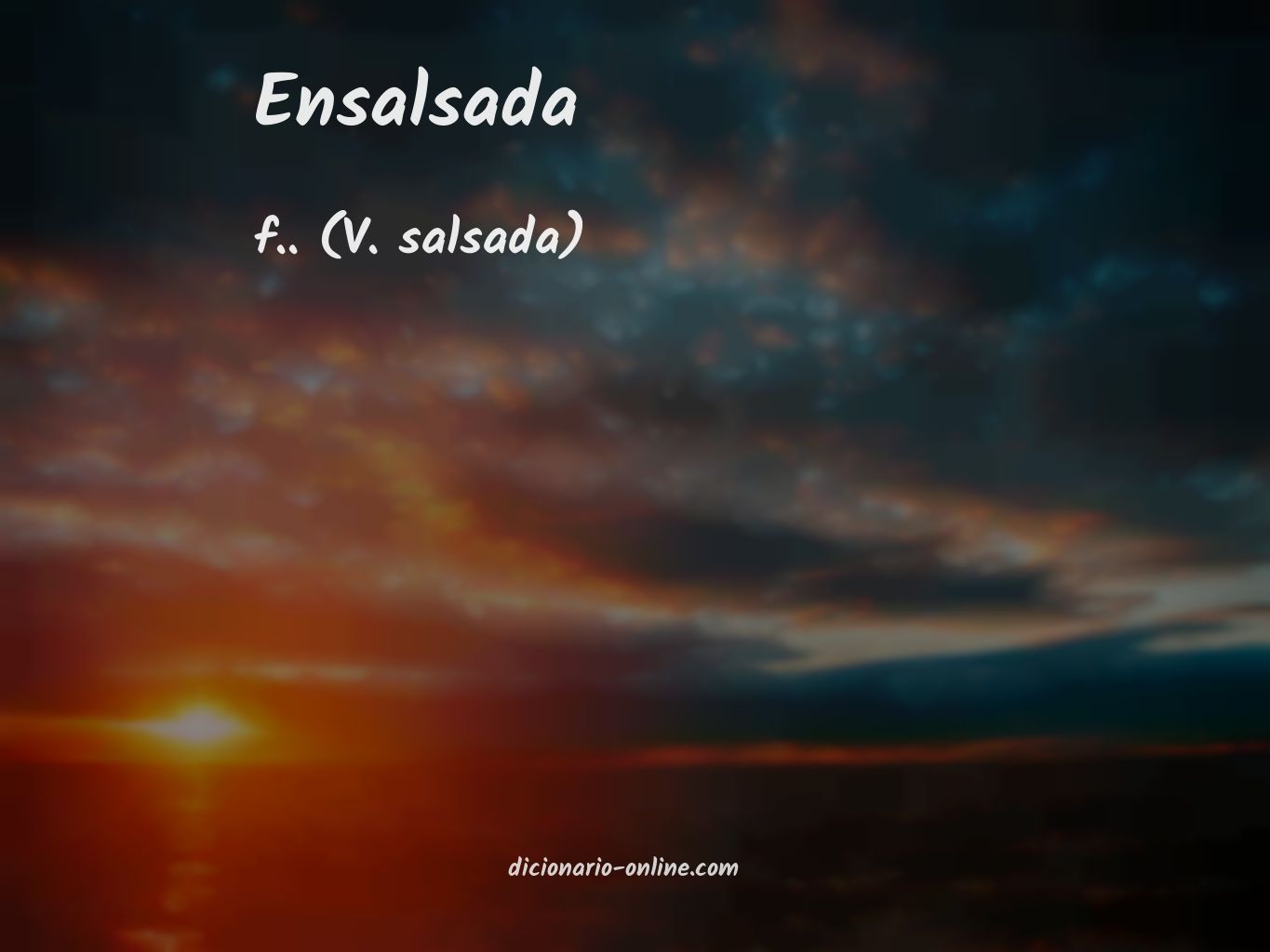 Significado de ensalsada