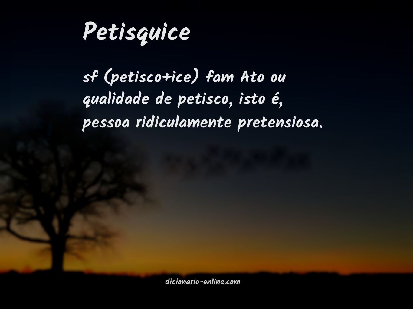 Significado de petisquice