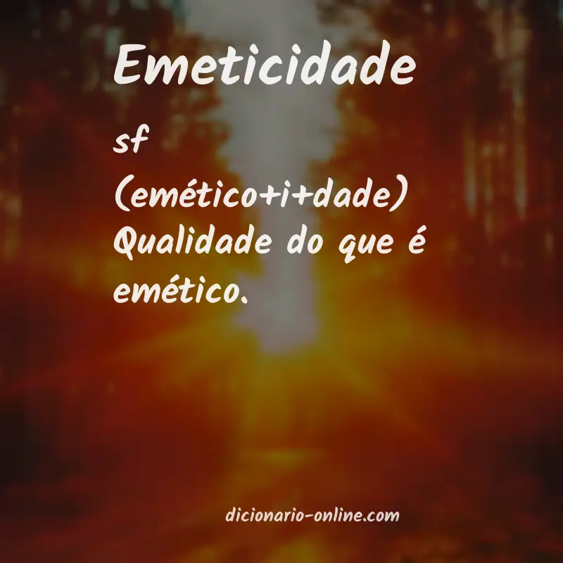 Significado de emeticidade