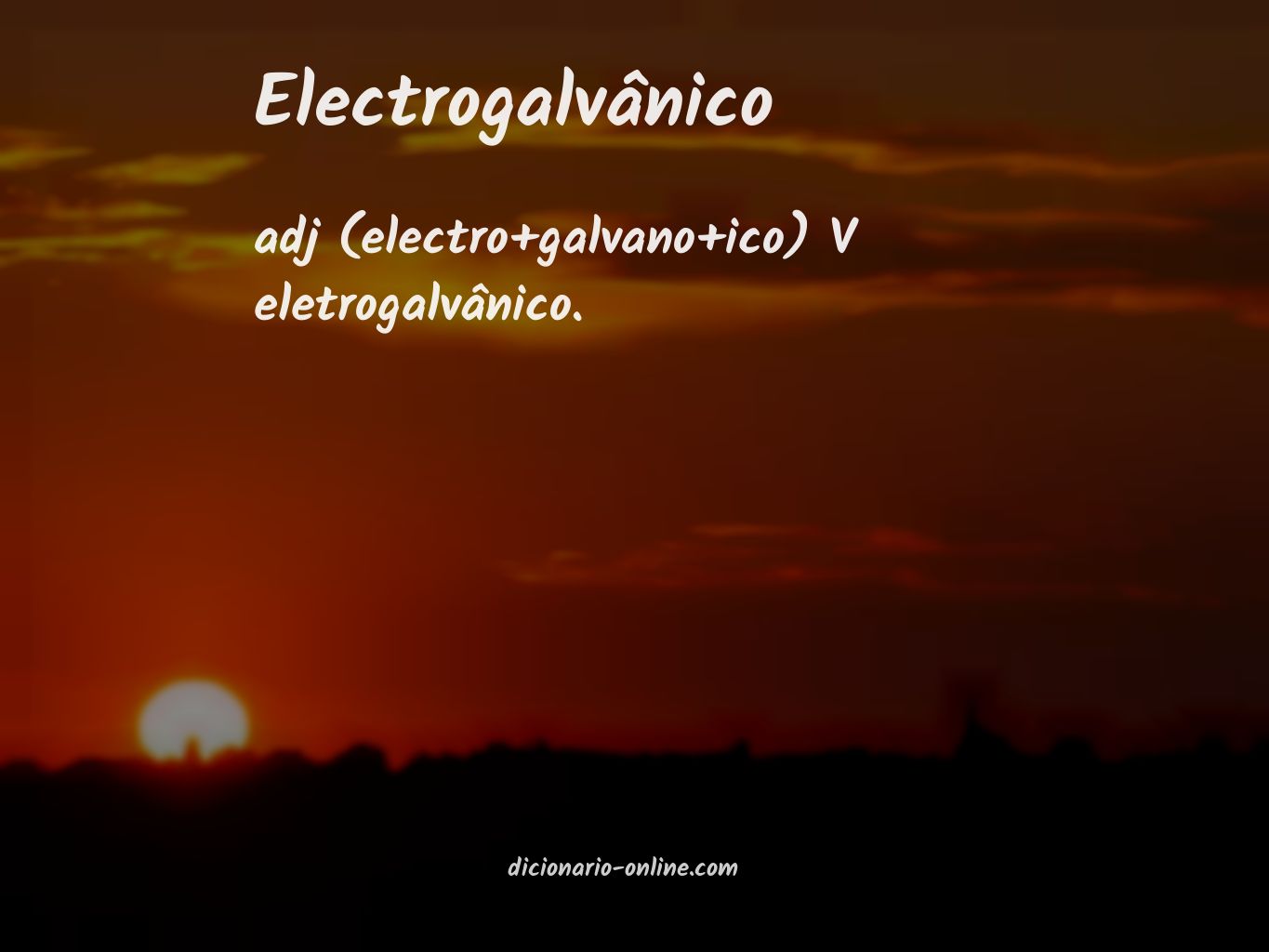 Significado de electrogalvânico