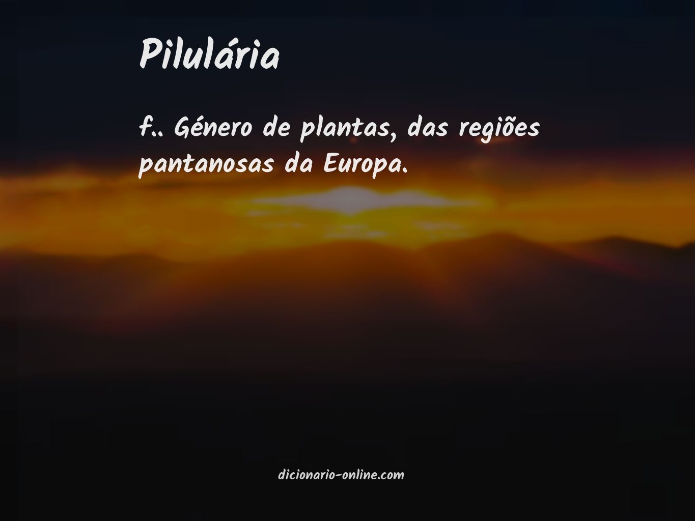 Significado de pilulária