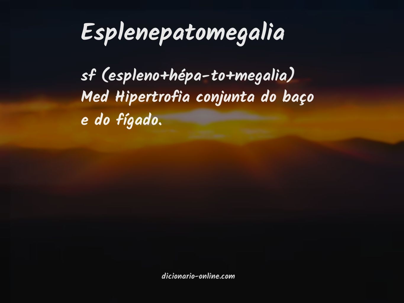 Significado de esplenepatomegalia