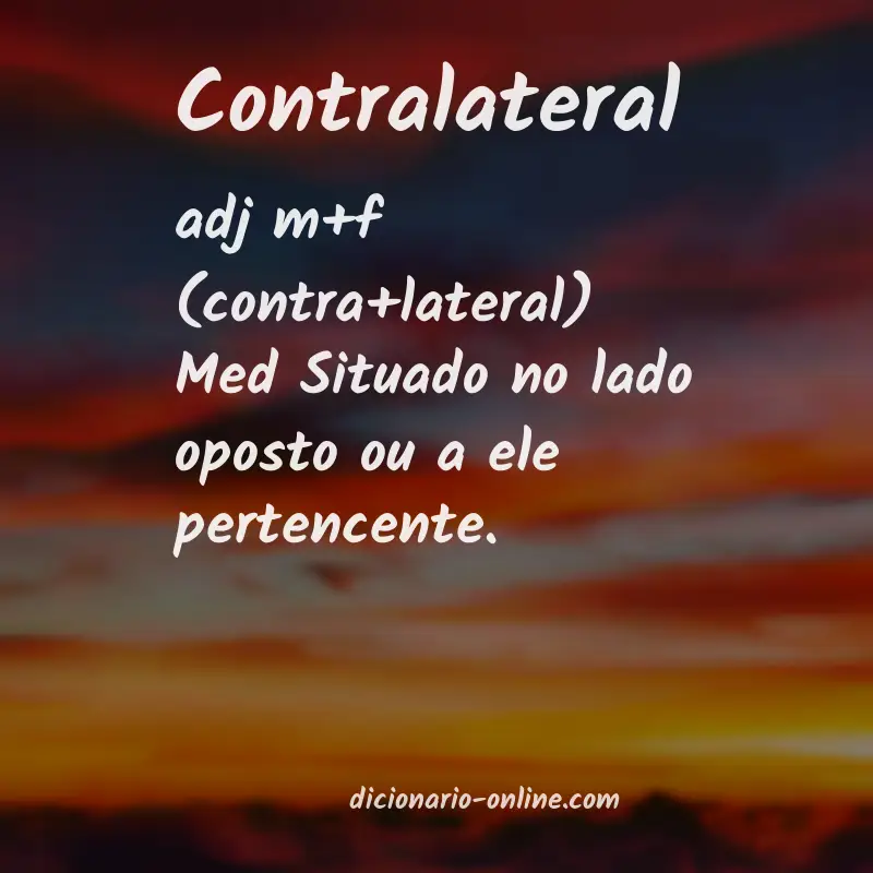 Significado de contralateral