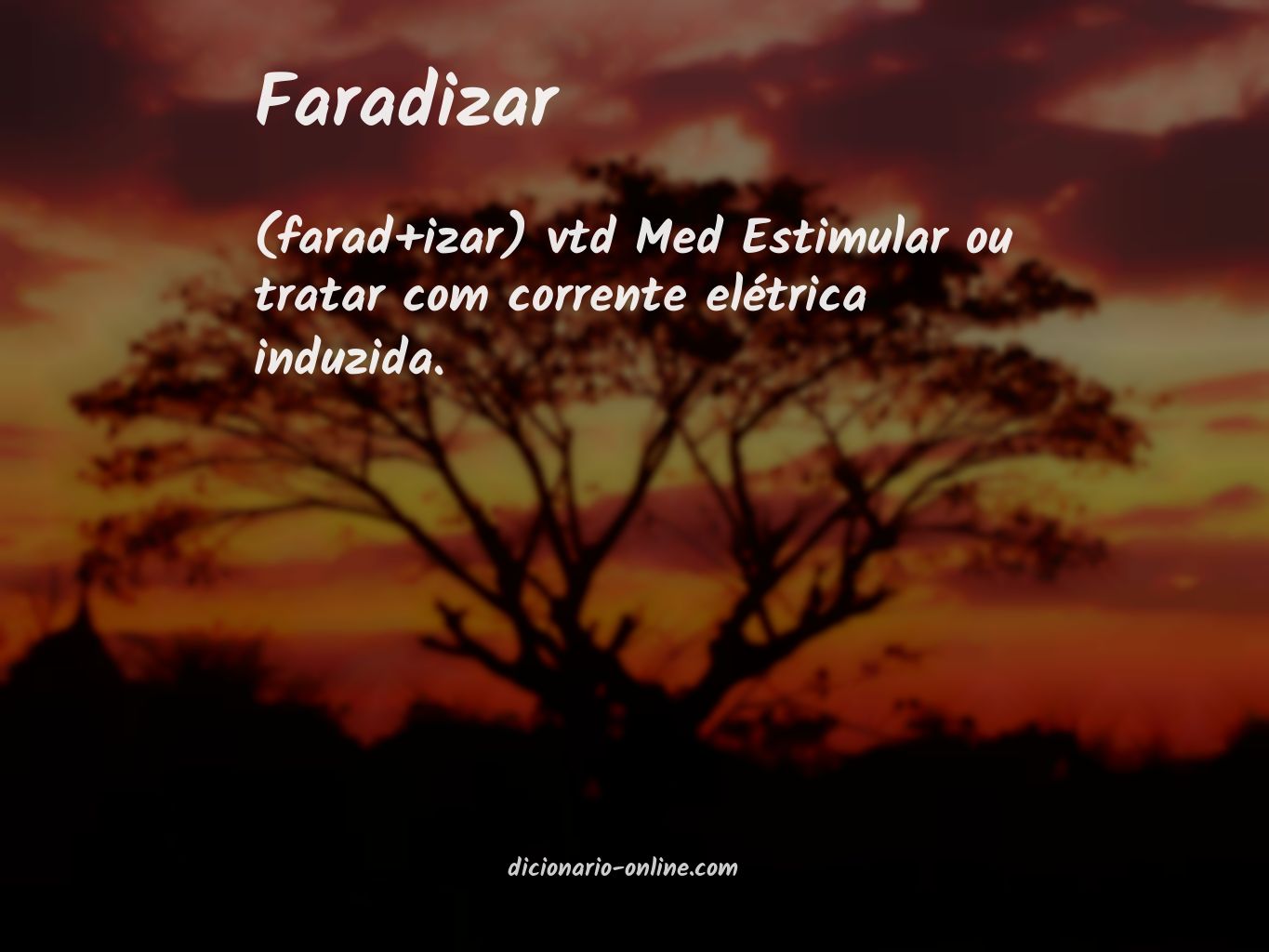 Significado de faradizar