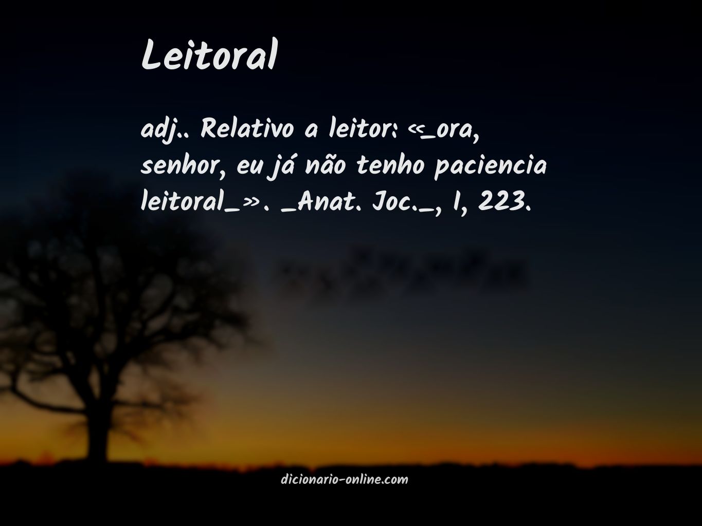 Significado de leitoral