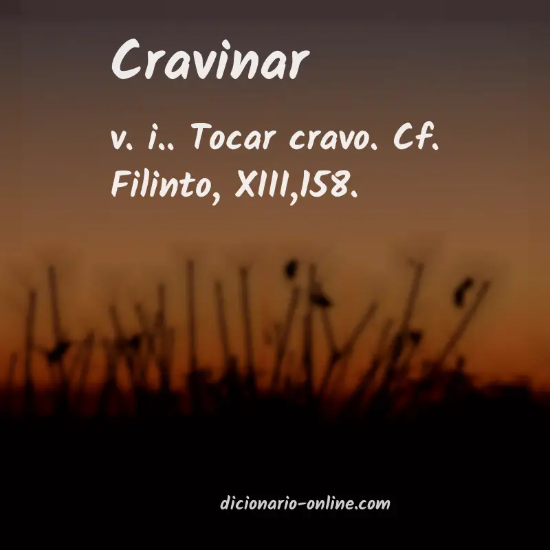 Significado de cravinar