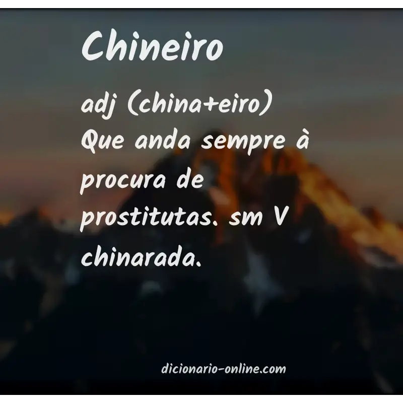 Significado de chineiro