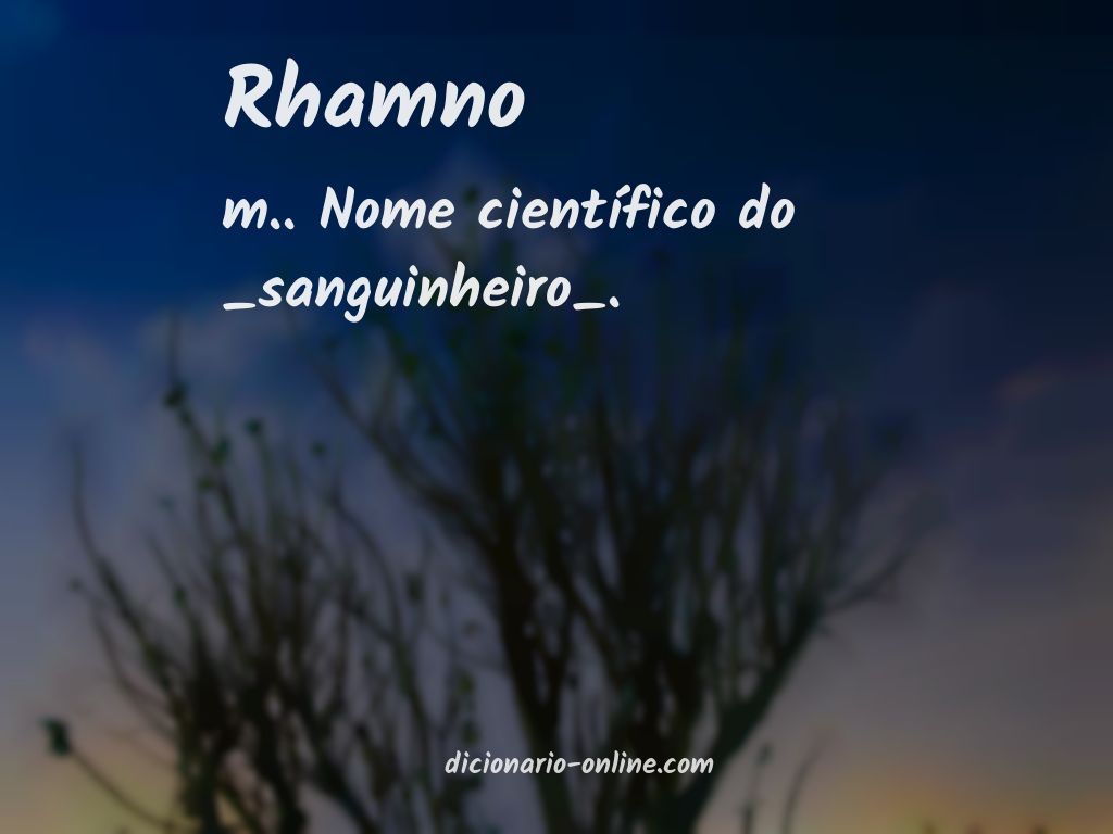 Significado de rhamno