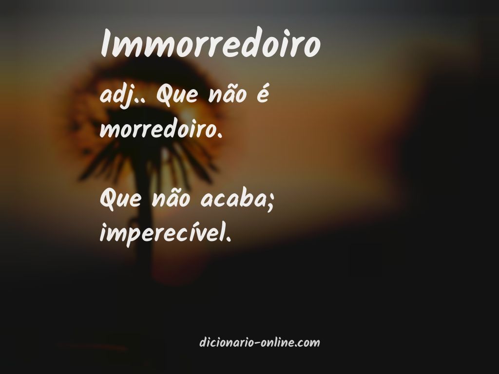 Significado de immorredoiro