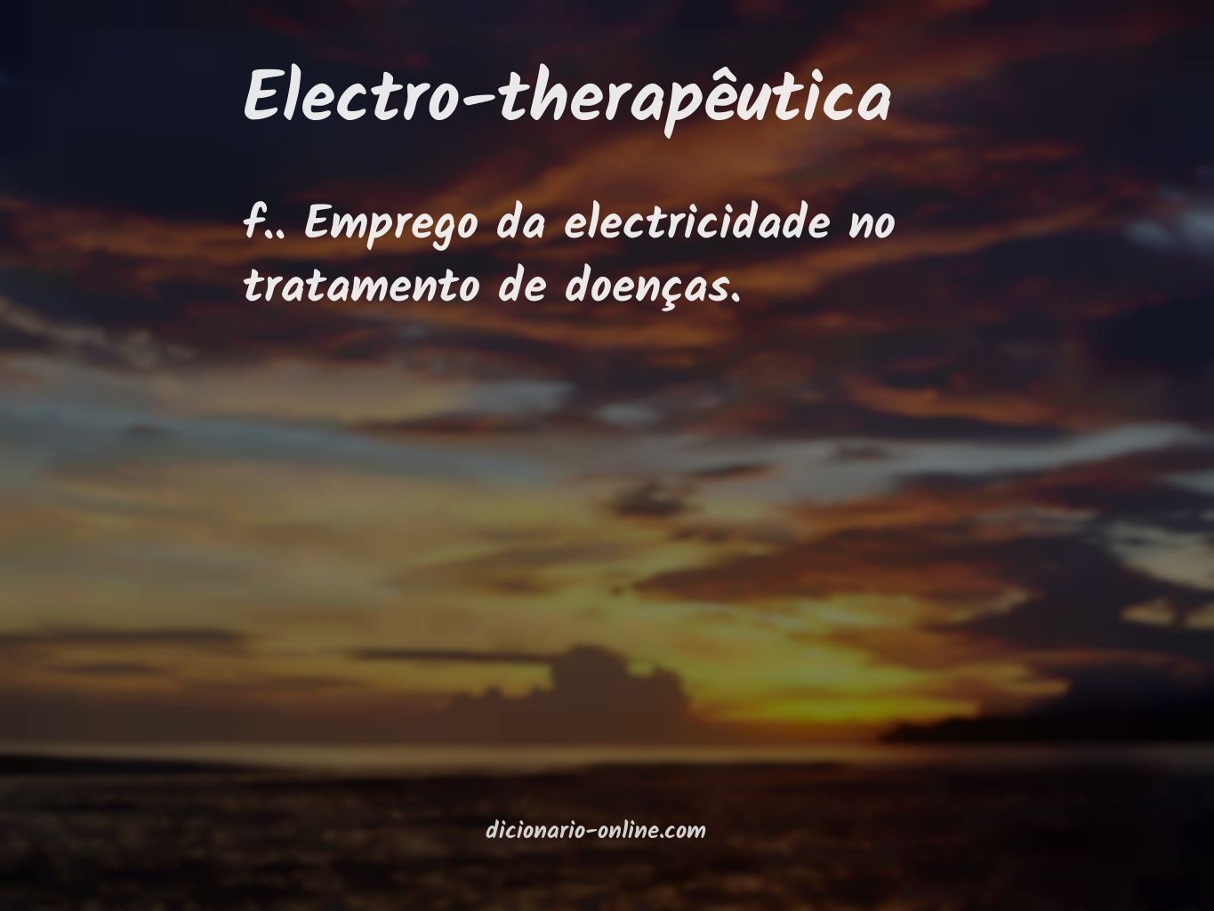 Significado de electro-therapêutica