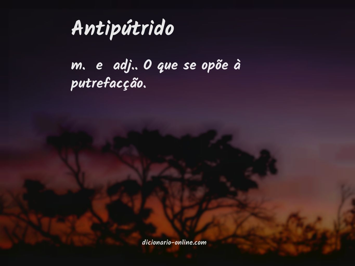 Significado de antipútrido