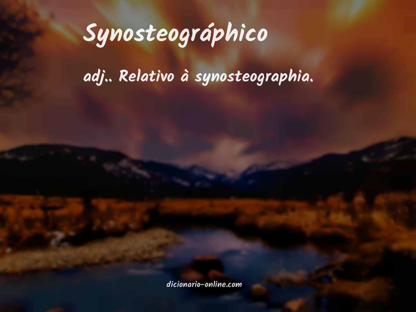 Significado de synosteográphico
