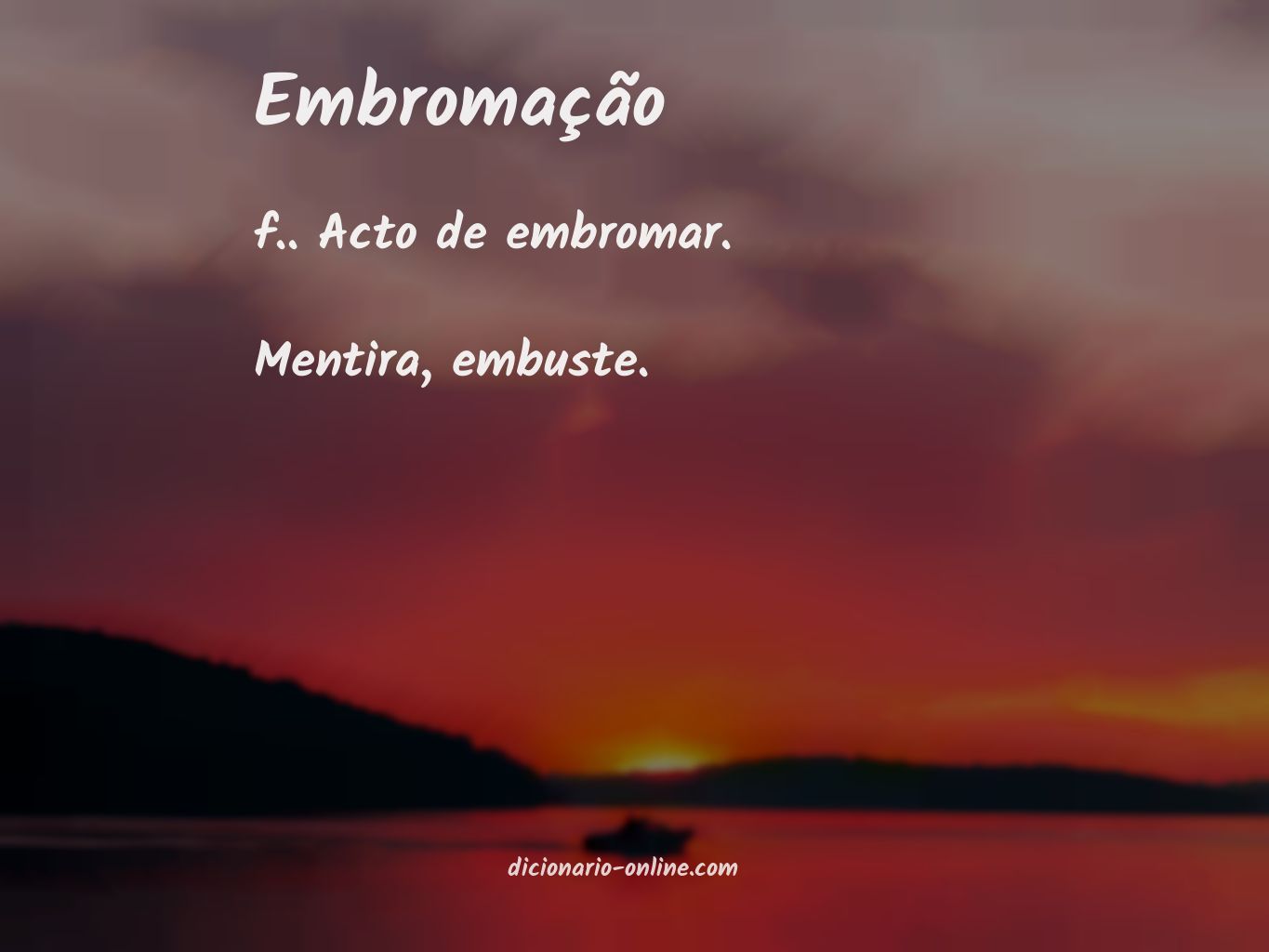 Significado de embromação