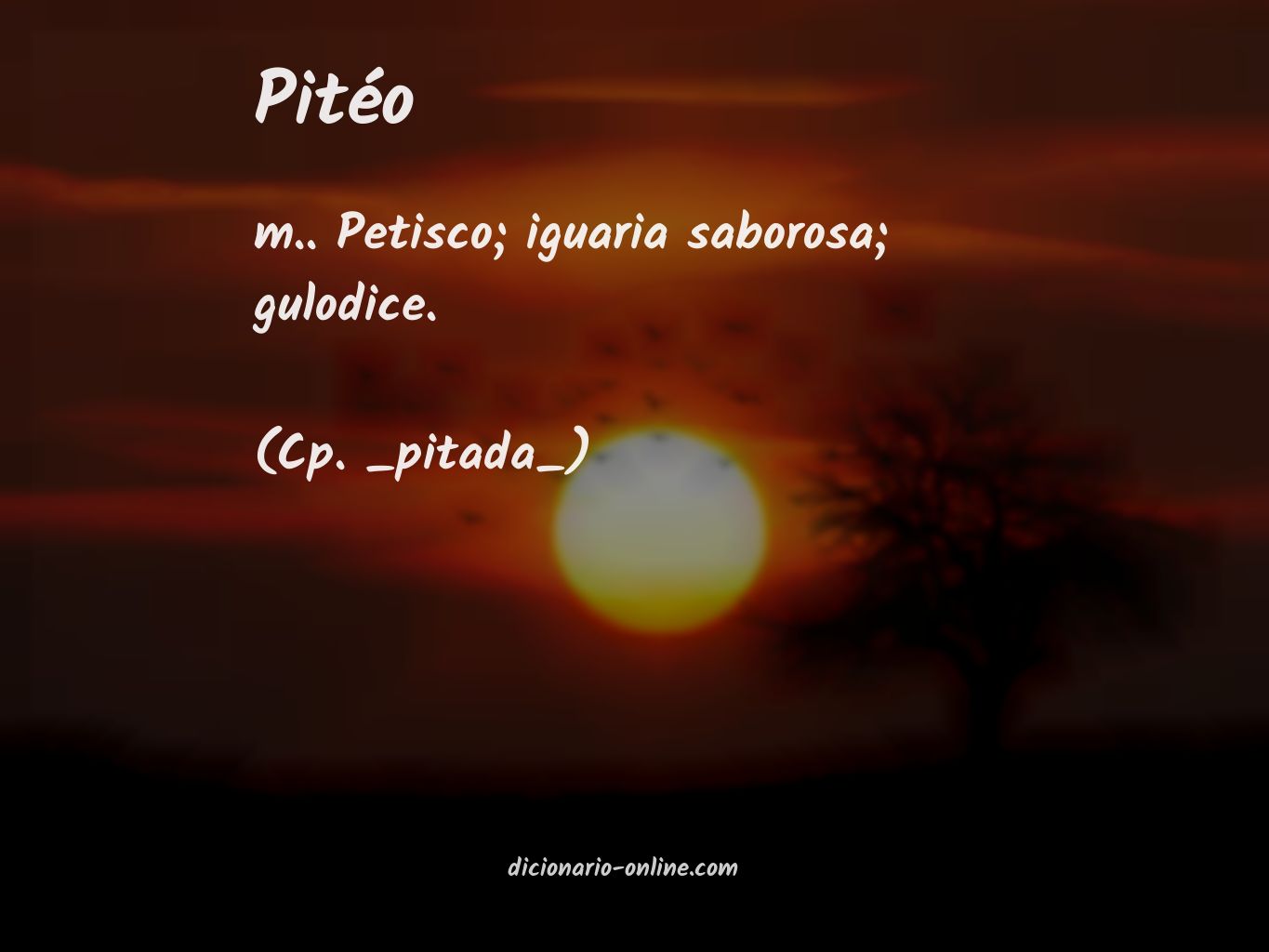 Significado de pitéo