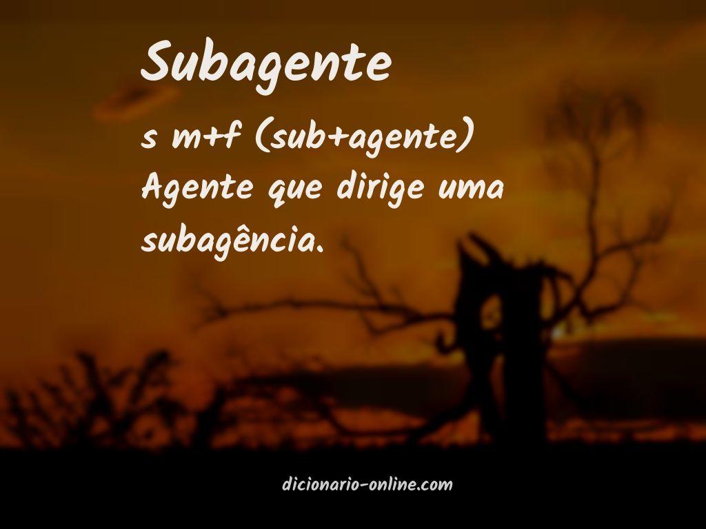 Significado de subagente