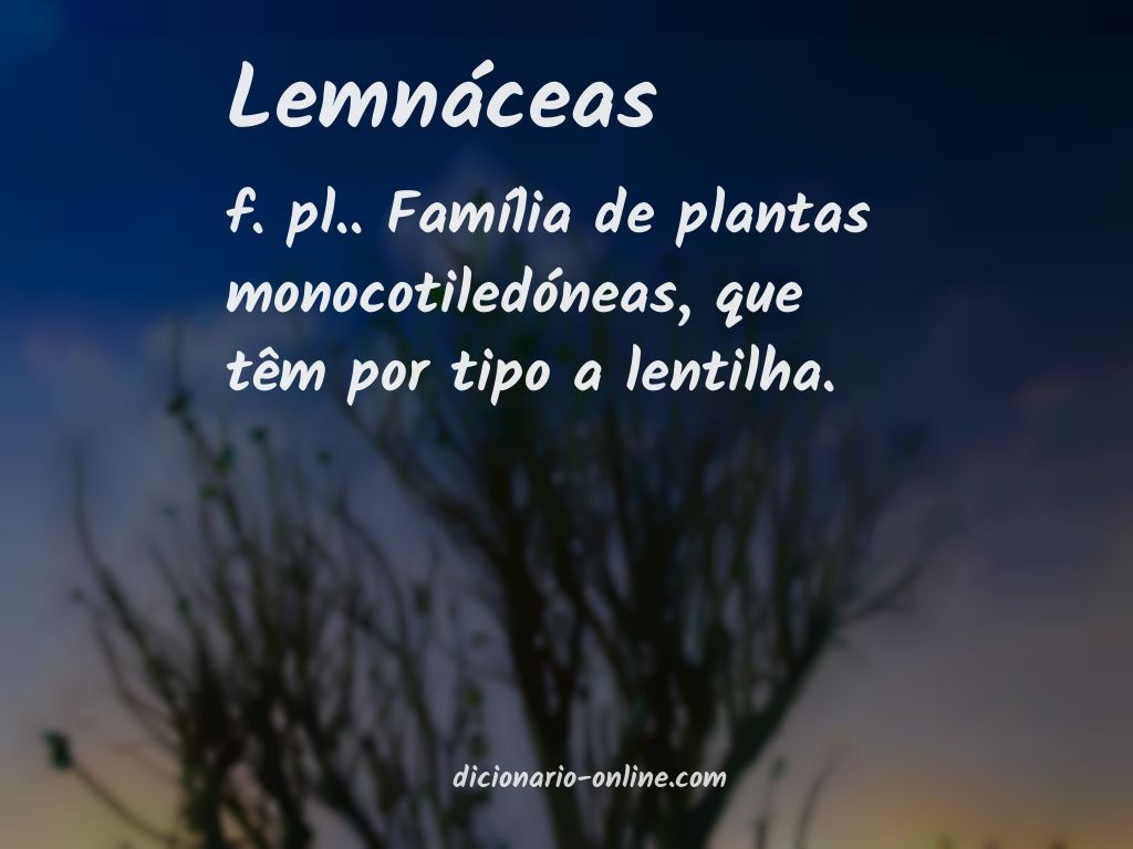 Significado de lemnáceas