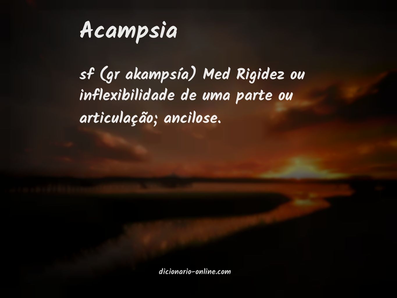 Significado de acampsia