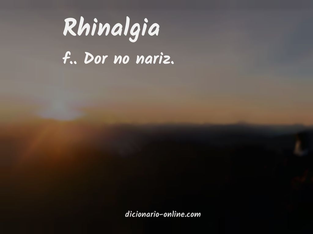 Significado de rhinalgia