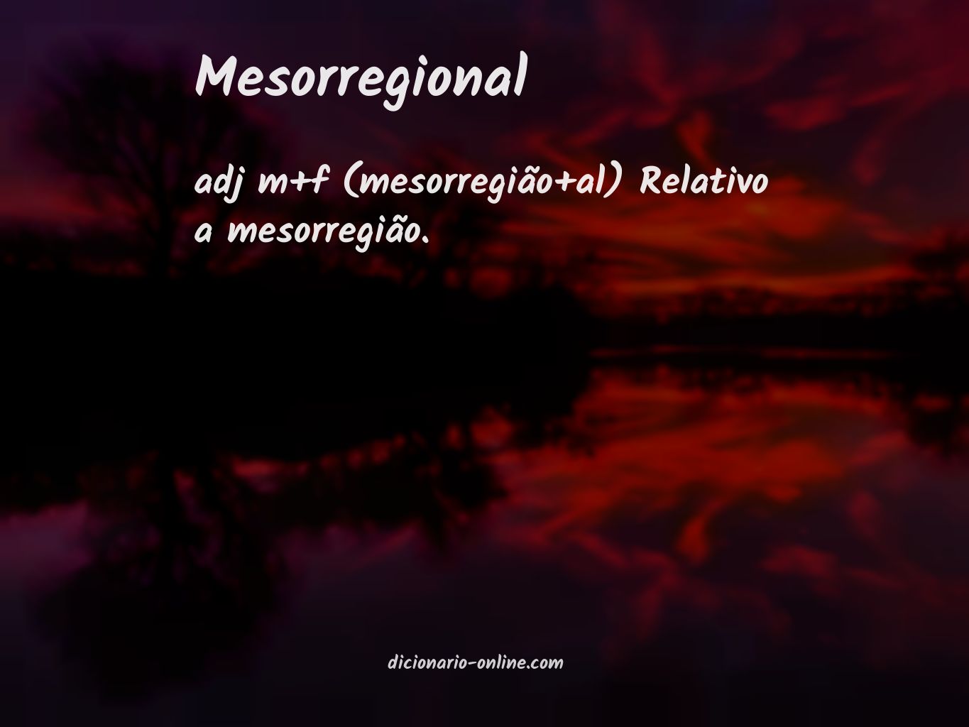 Significado de mesorregional