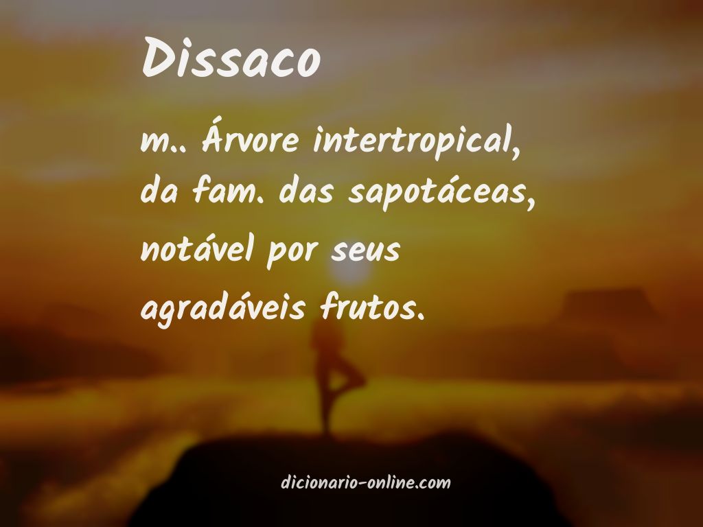 Significado de dissaco