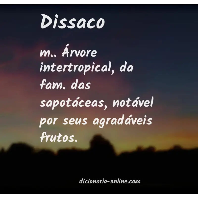 Significado de dissaco
