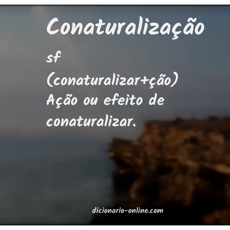 Significado de conaturalização