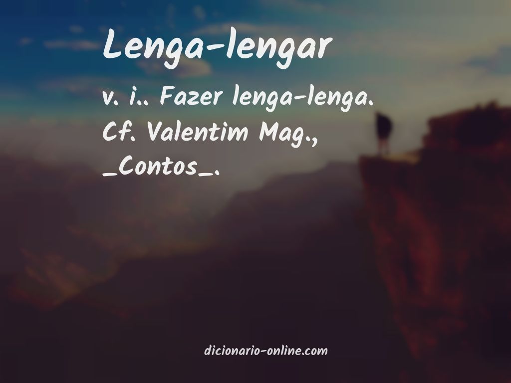 Significado de lenga-lengar