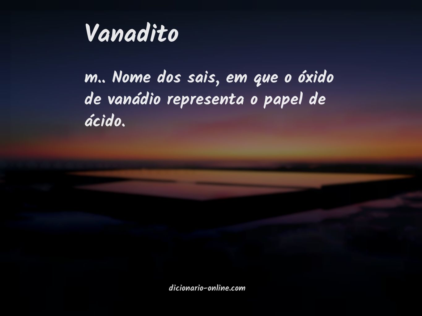 Significado de vanadito