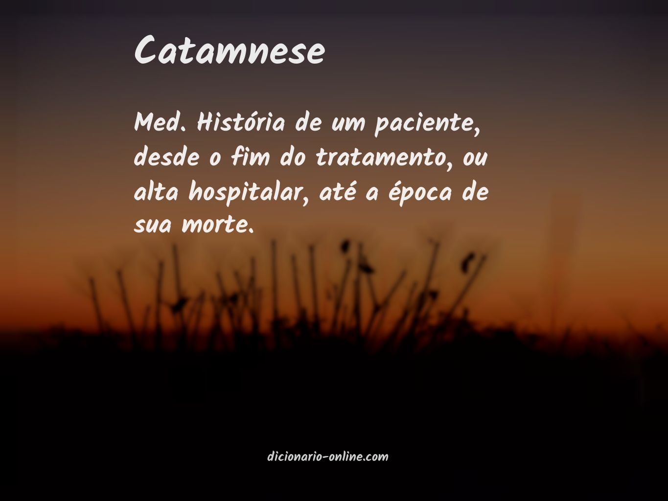 Significado de catamnese