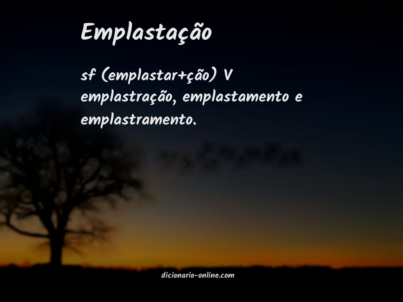 Significado de emplastação