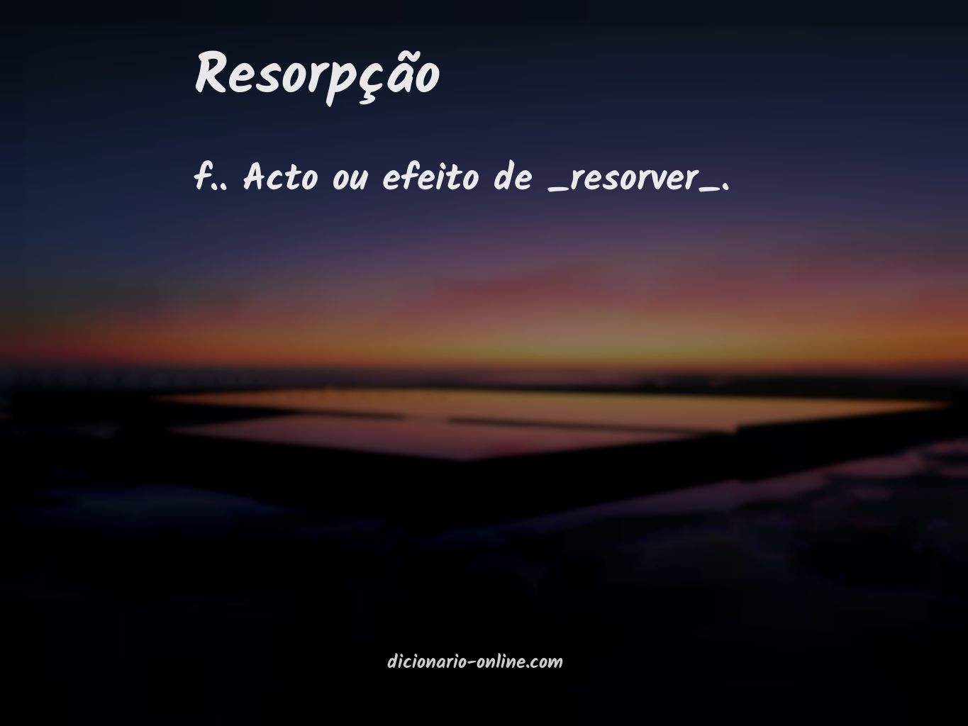 Significado de resorpção