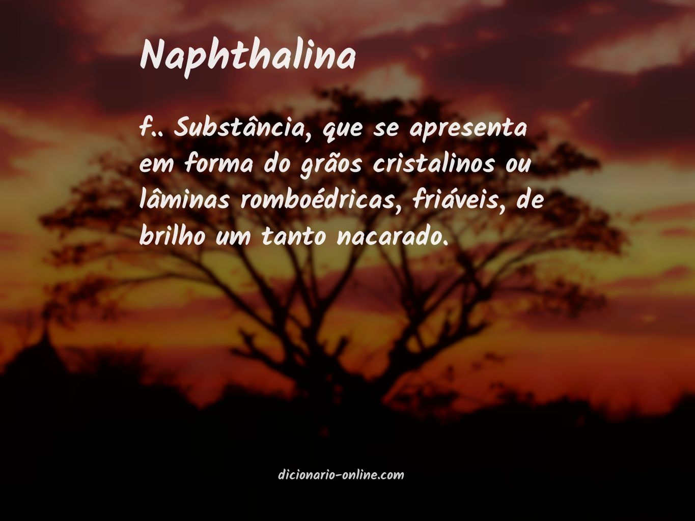 Significado de naphthalina