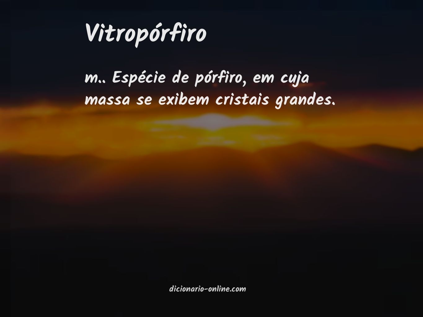 Significado de vitropórfiro