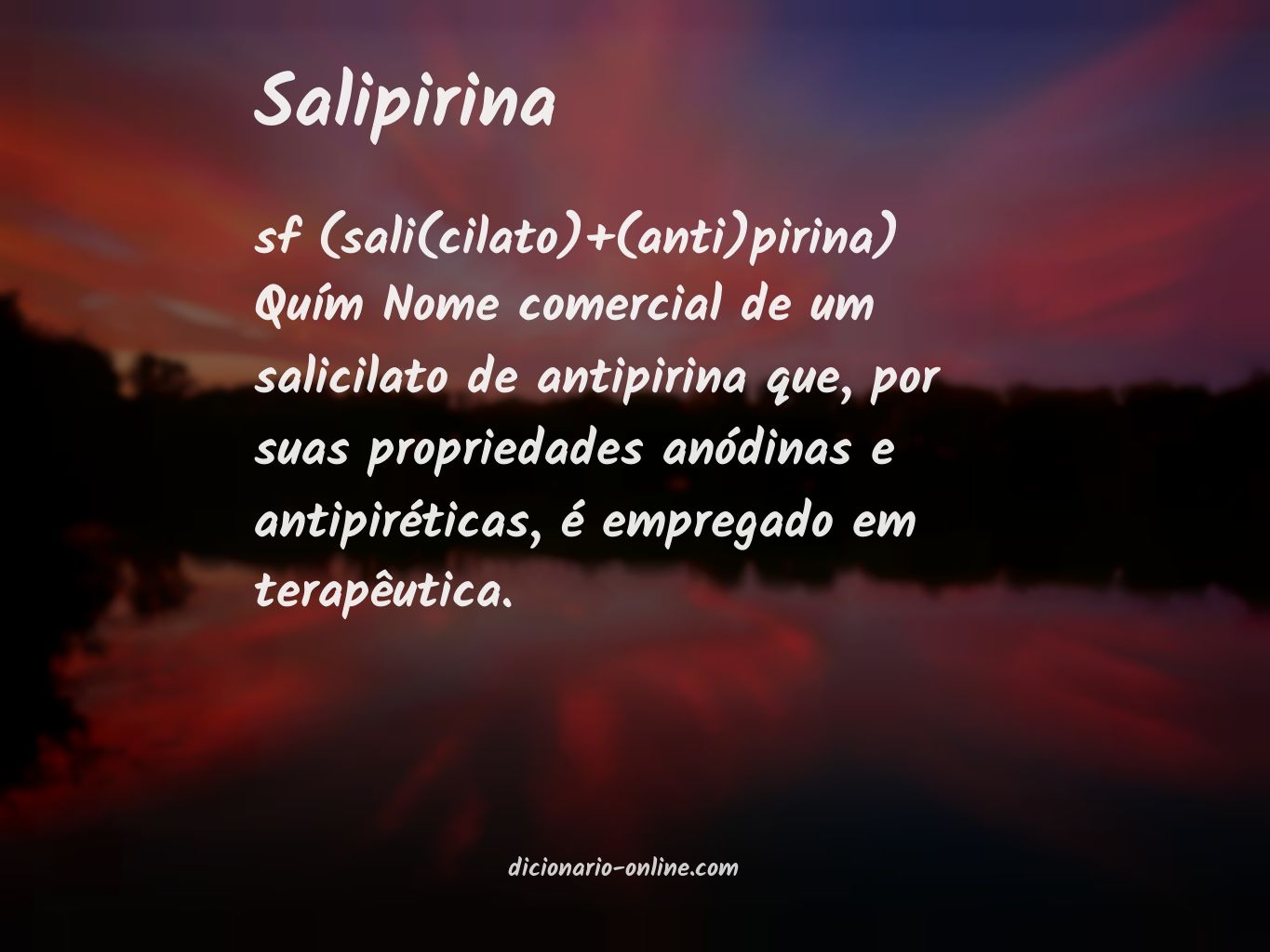 Significado de salipirina