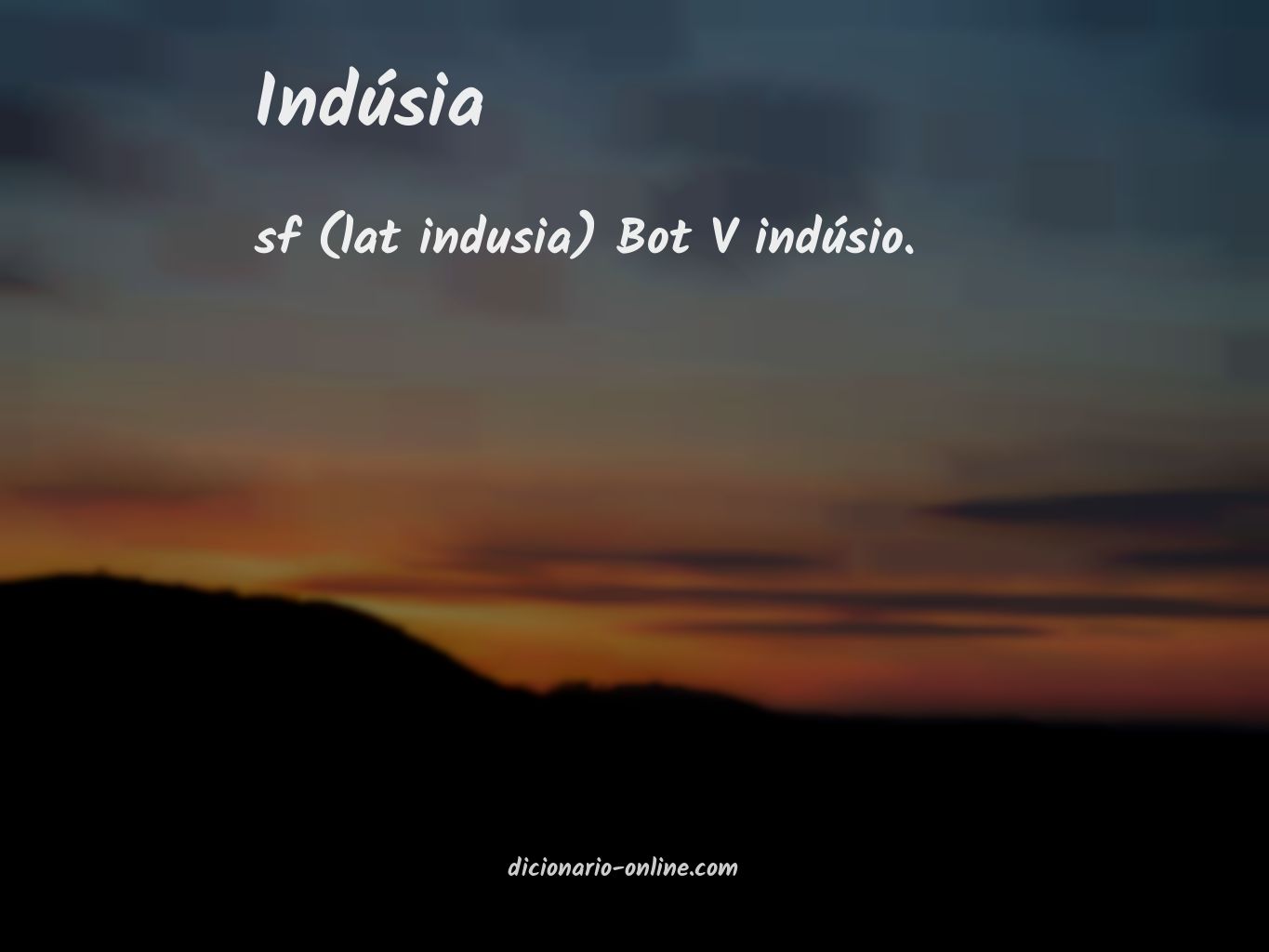 Significado de indúsia