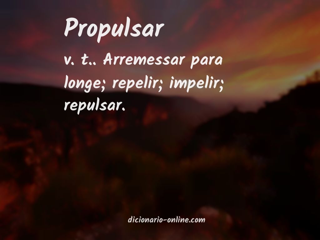 Significado de propulsar