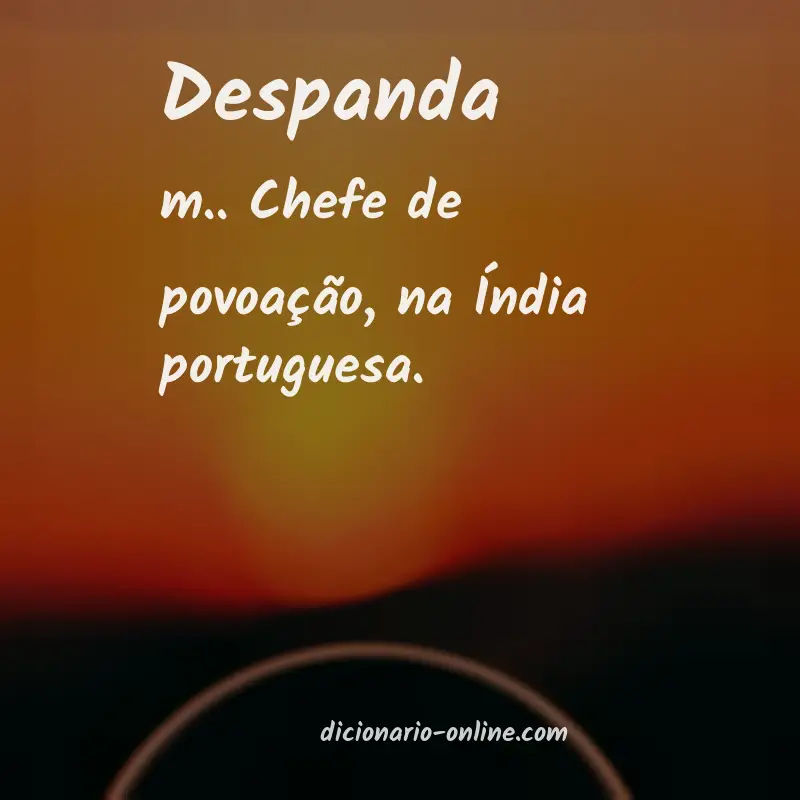 Significado de despanda