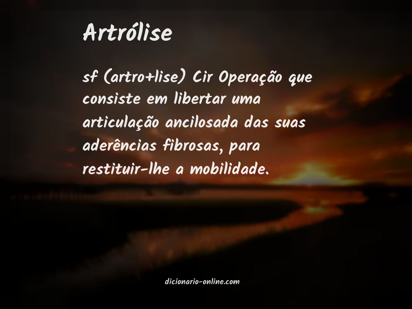 Significado de artrólise