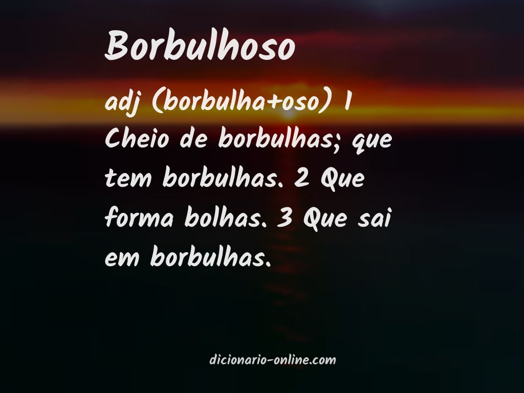 Significado de borbulhoso