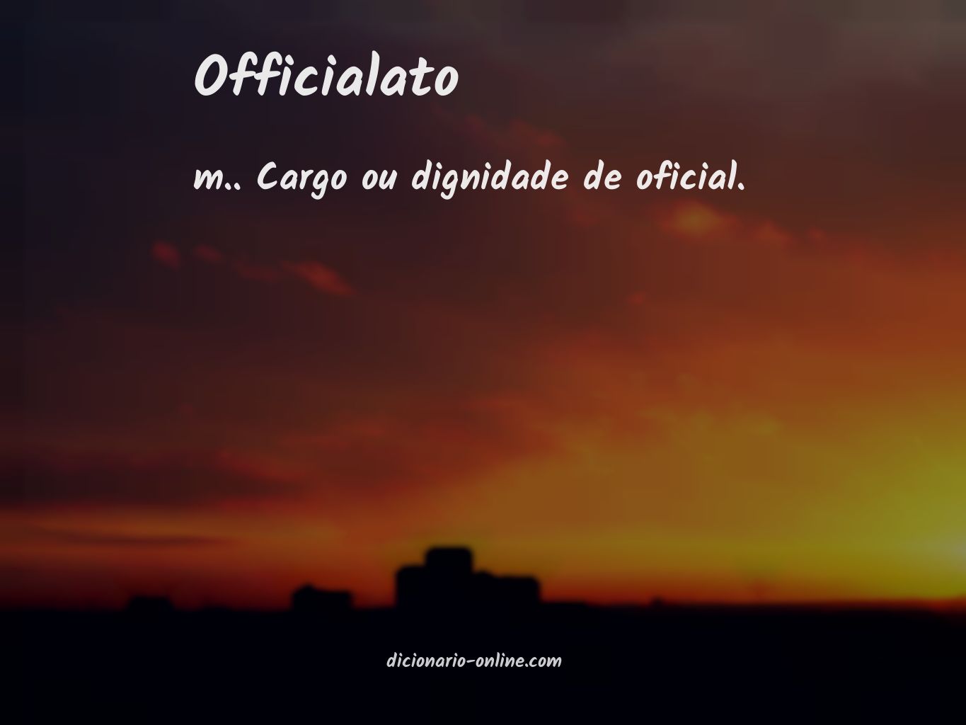 Significado de officialato