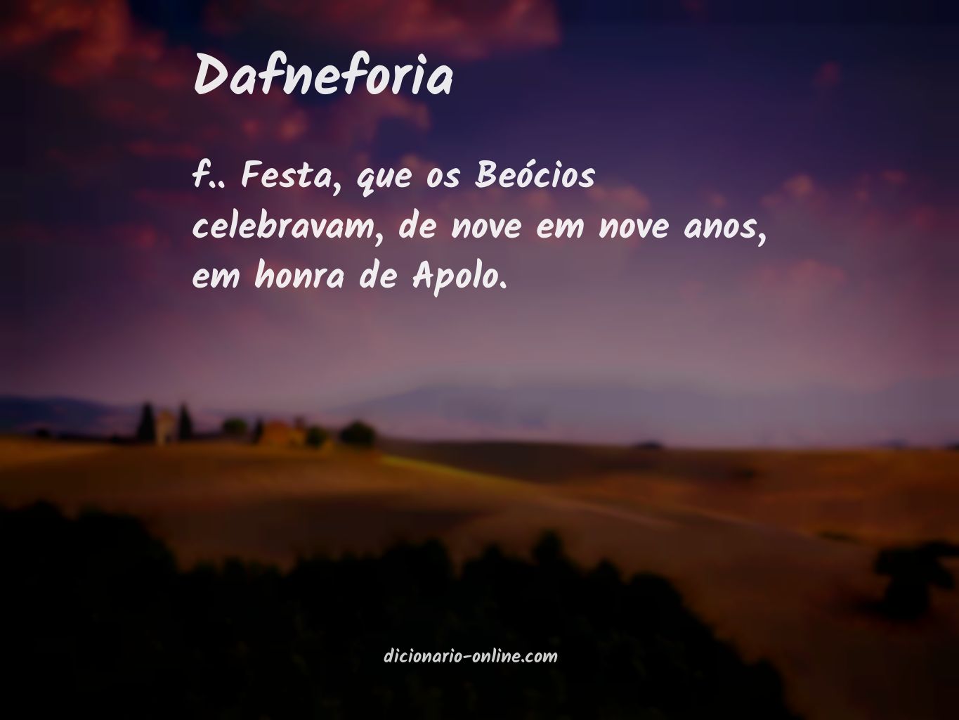 Significado de dafneforia