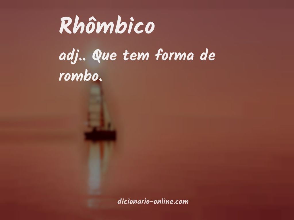 Significado de rhômbico