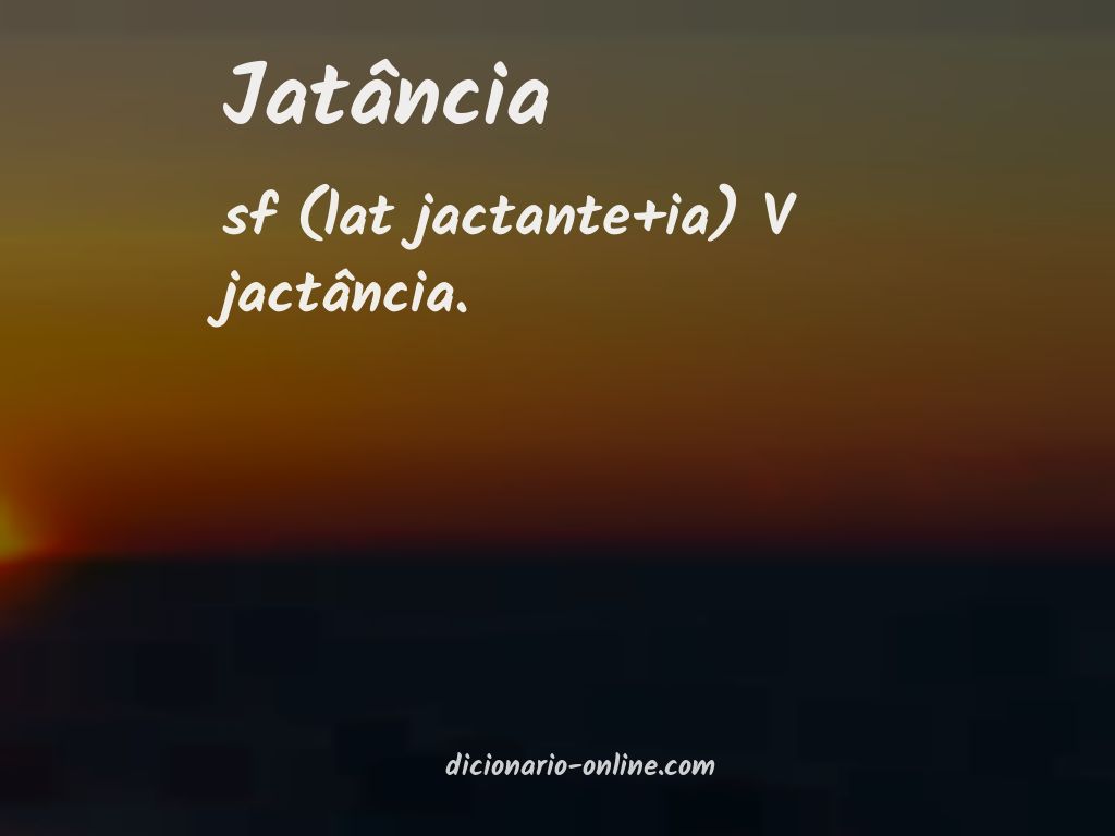 Significado de jatância