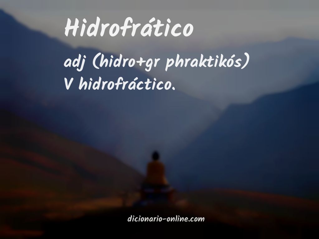 Significado de hidrofrático