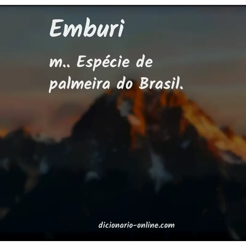 Significado de emburi