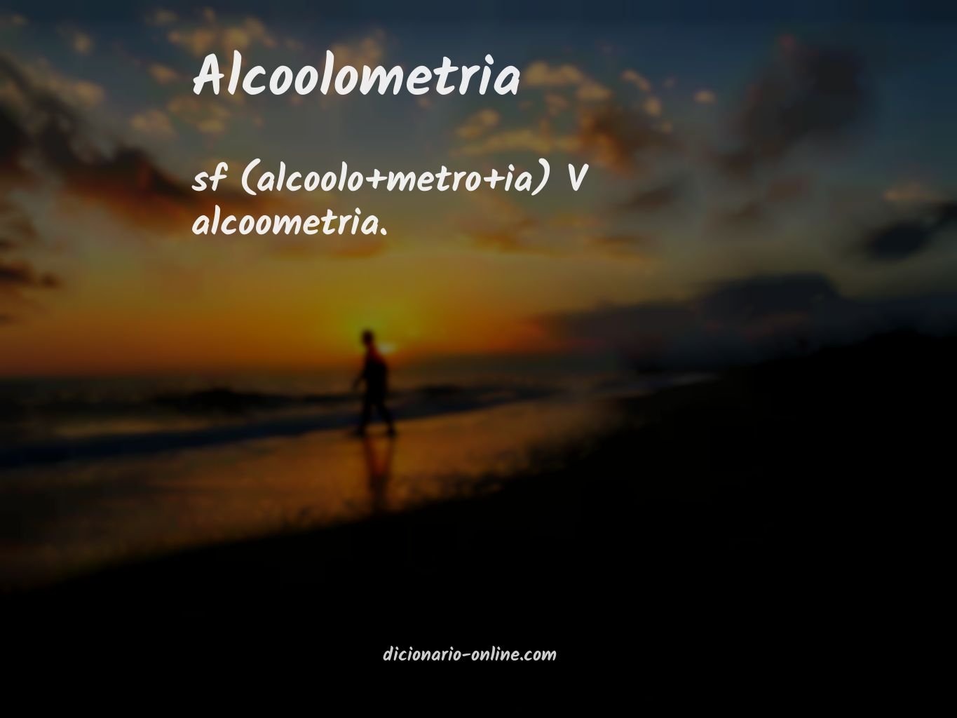 Significado de alcoolometria