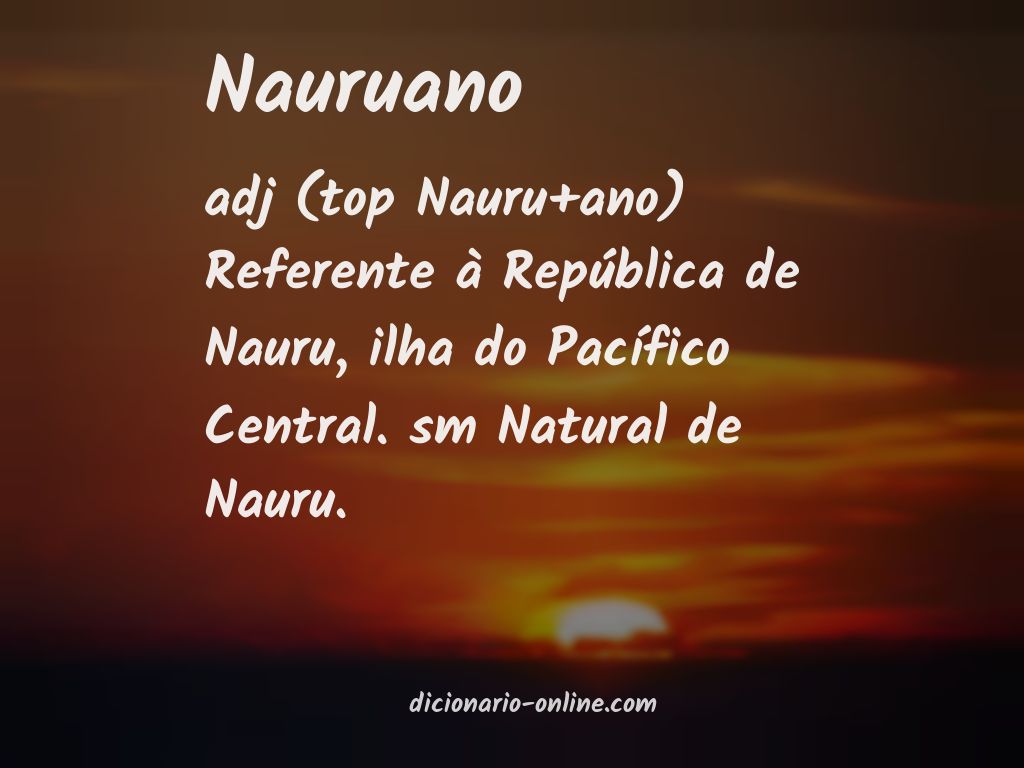 Significado de nauruano